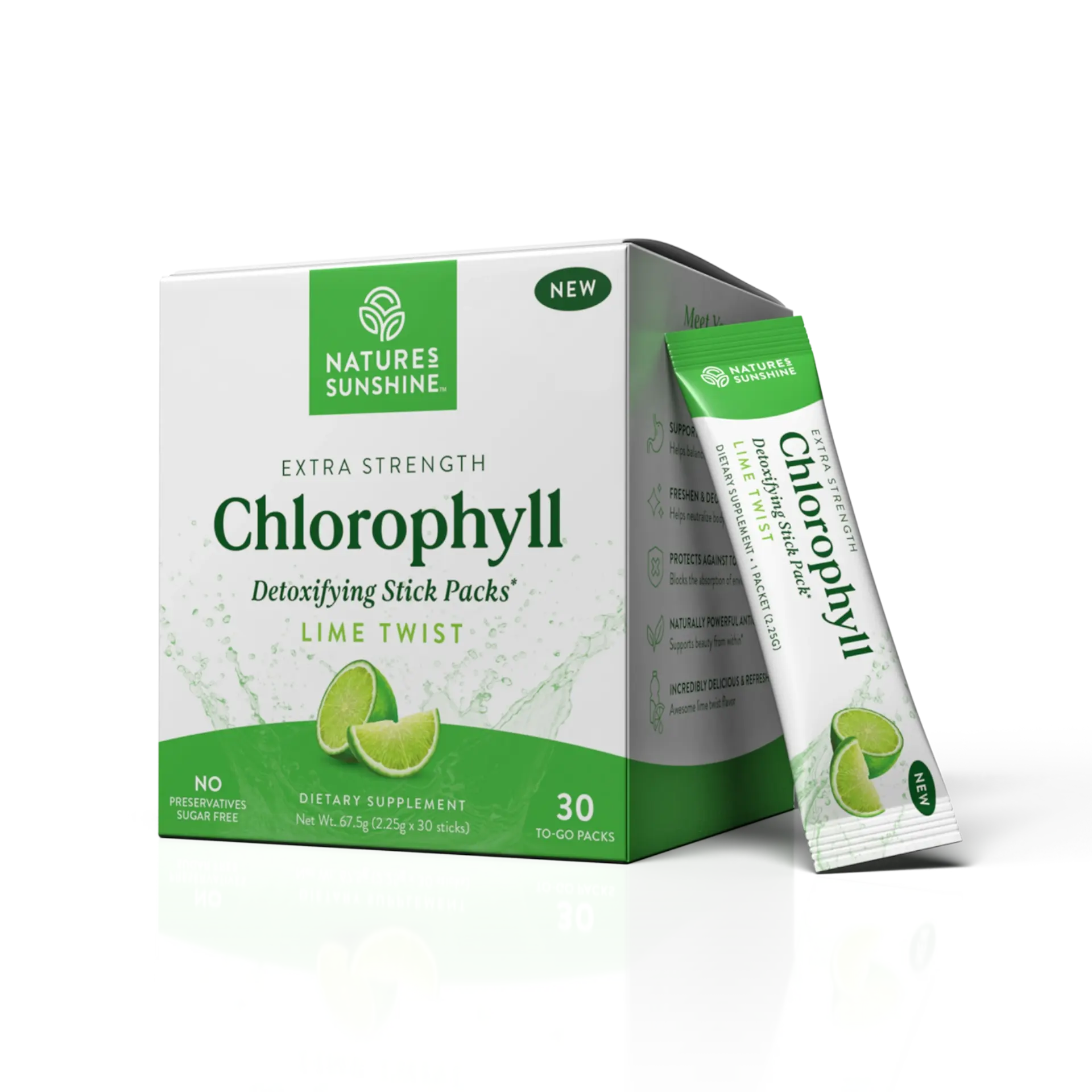 Chlorophyll Detoxifying Stick Packs, Lime Twist